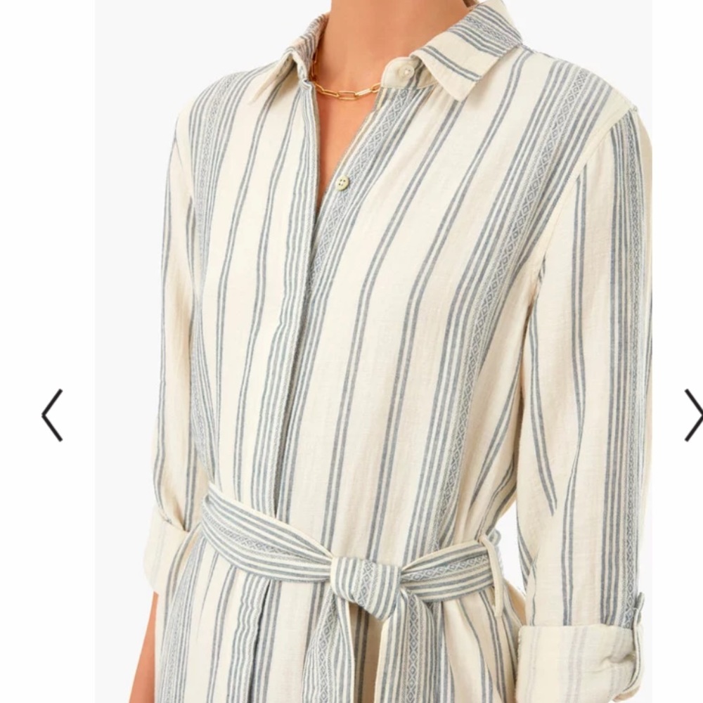 COPY - Faherty Cream Tidal Wave Dobby Dream Cotton Iris Dress